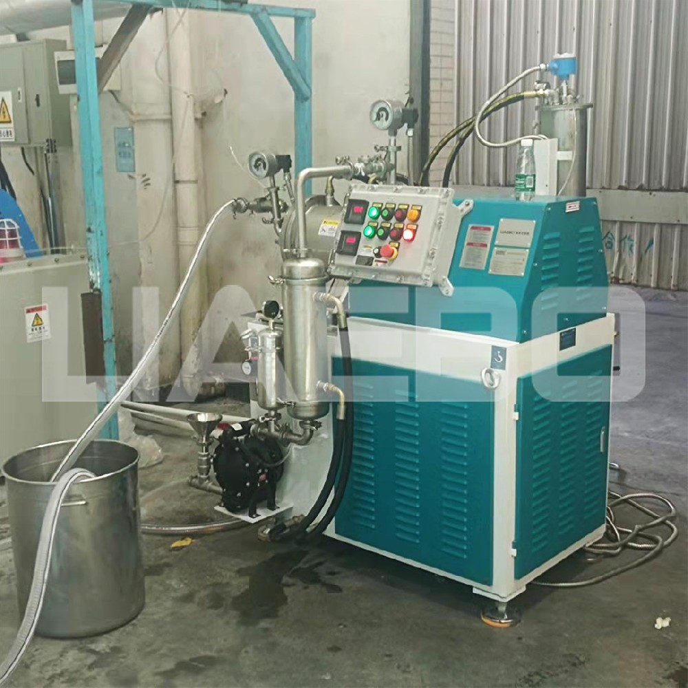 廣東東莞某公司10L高端棒銷式臥式砂磨機調試成功