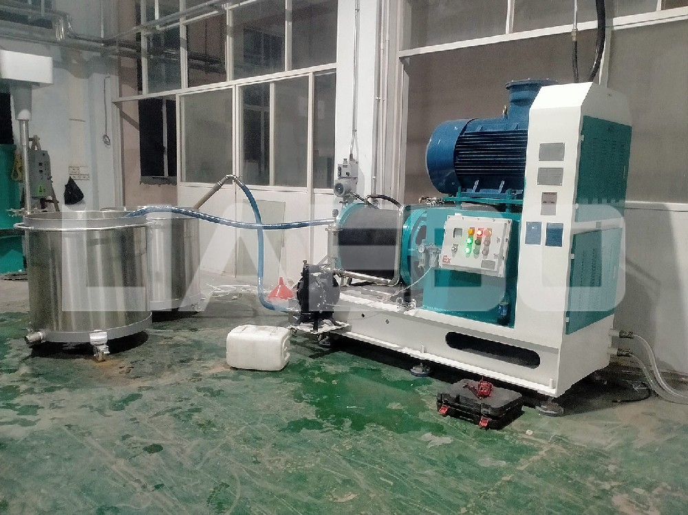 廣東某新材料企業100L砂磨機調試成功